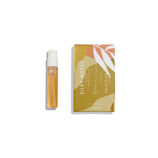 Silky Woods by Goldfield & Banks – Luxury woody oriental perfume with Australian agarwood, vanilla & saffron – Exclusive niche fragrance at HERA Nairobi
