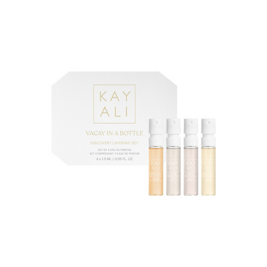 Vacay in a Bottle Discovery Set - 4 tropical perfume samples including Marrakesh & Maldives | HERA Nairob